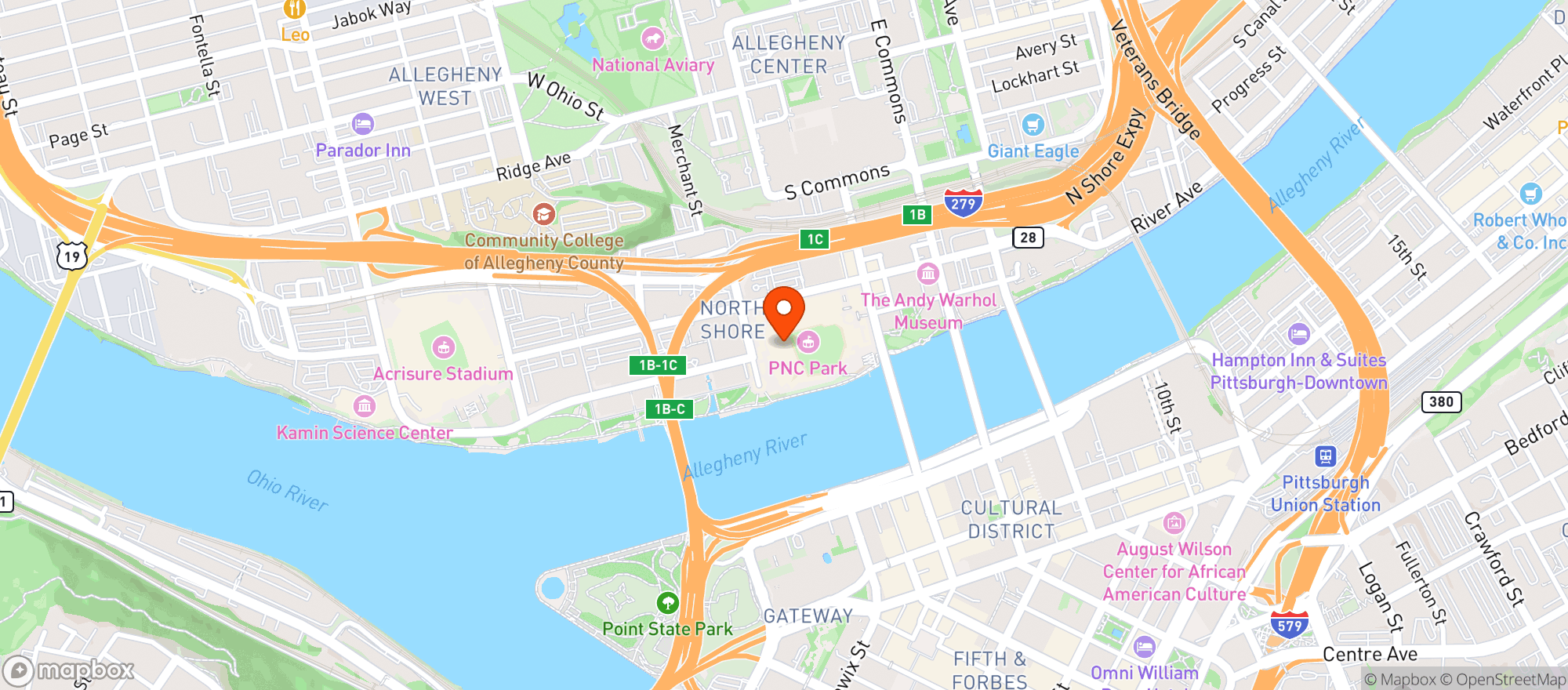 Map showing Club 3000