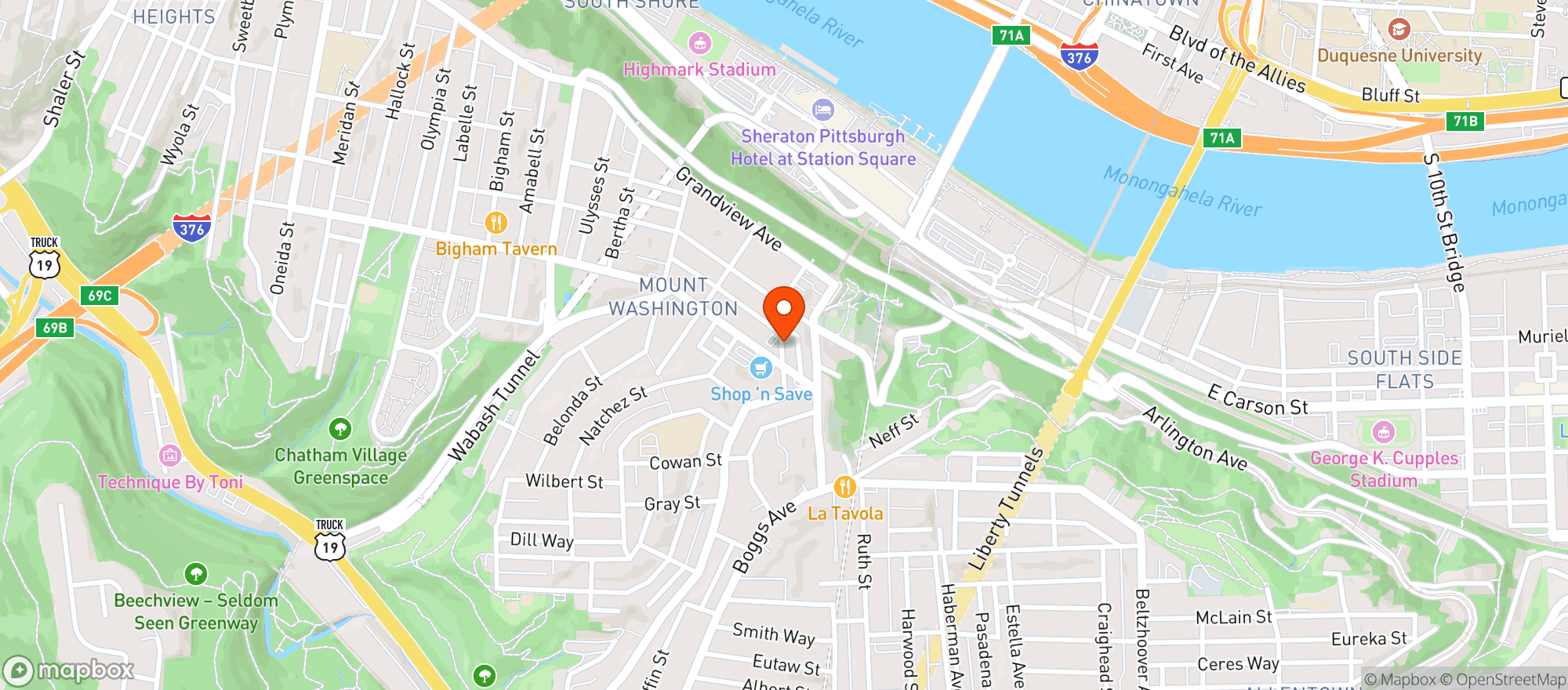 Map showing Beer Buzz