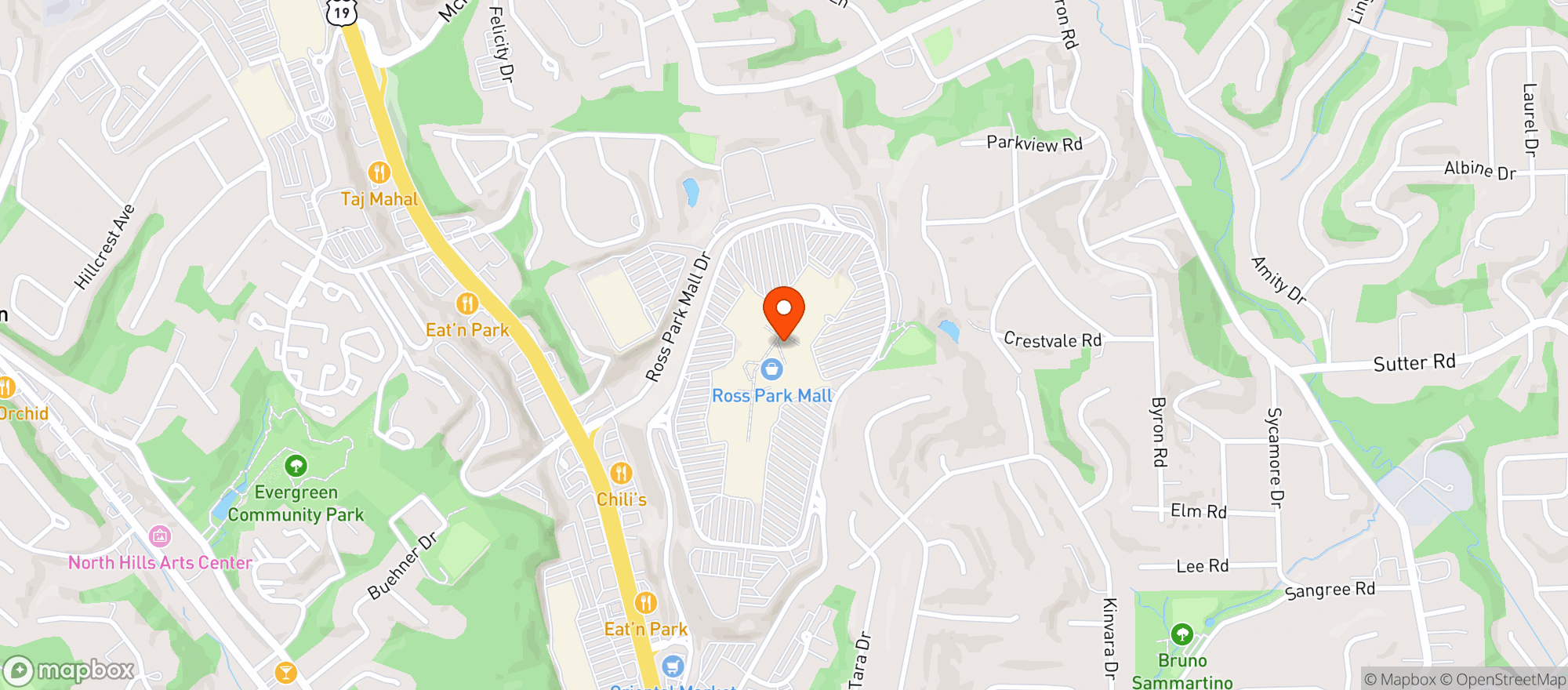 Map showing Williams Sonoma