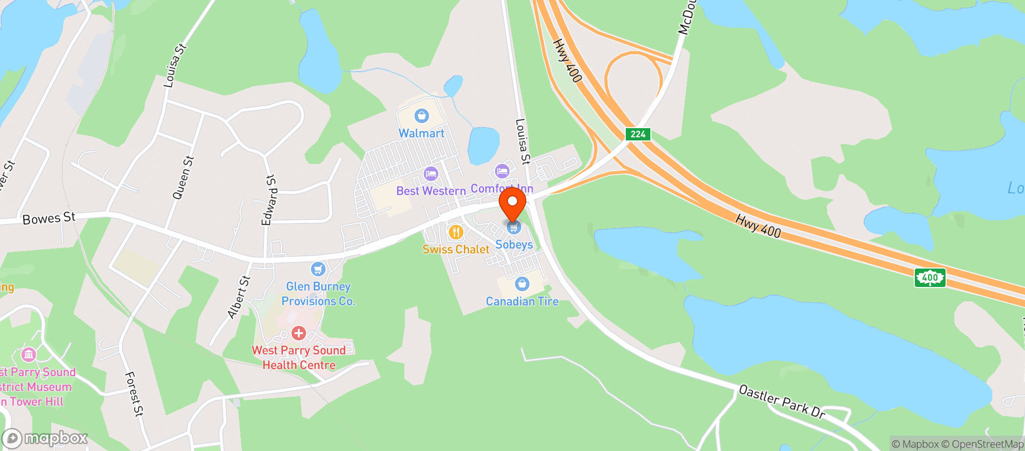 Map showing Sobeys 4732