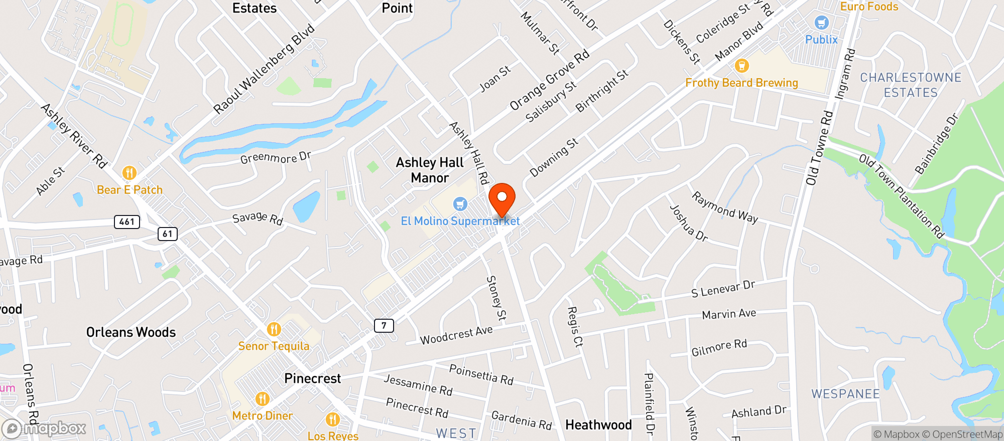 Map showing Kwik Stop Foods - Sam Rit (chs)
