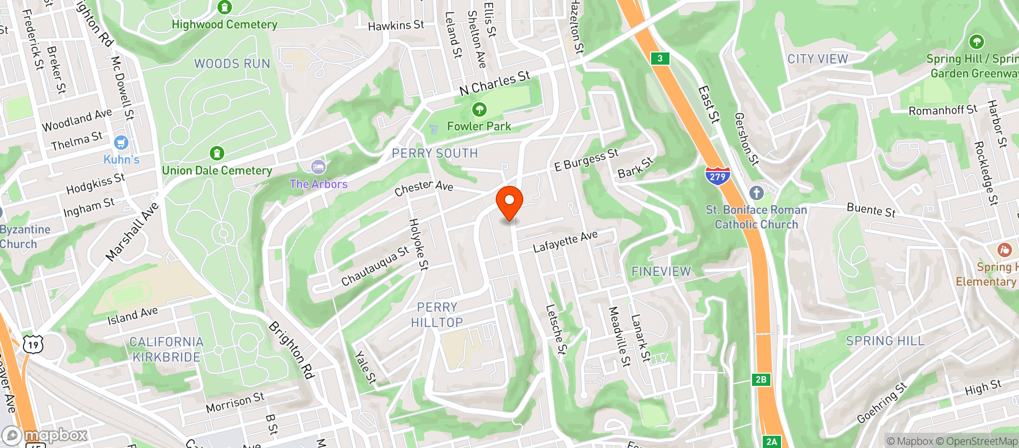 Map showing Brighton Beer