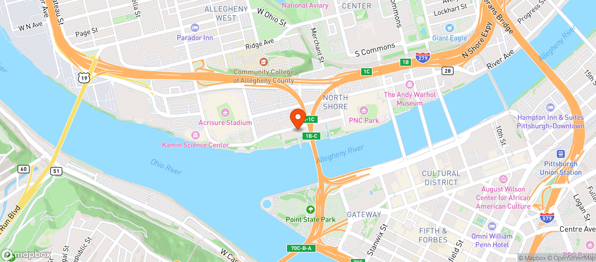 Map showing Sams Tobacco Beer & Pop