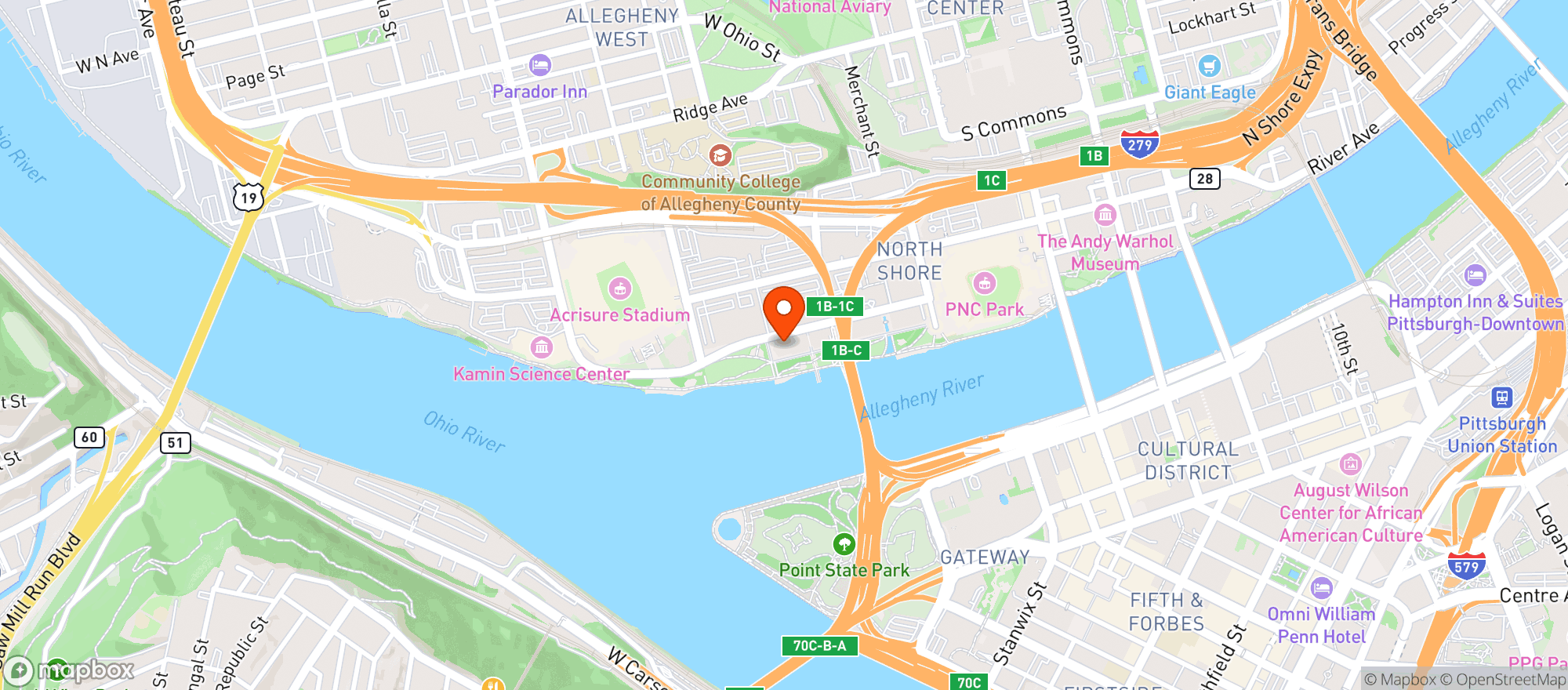 Map showing Foundry