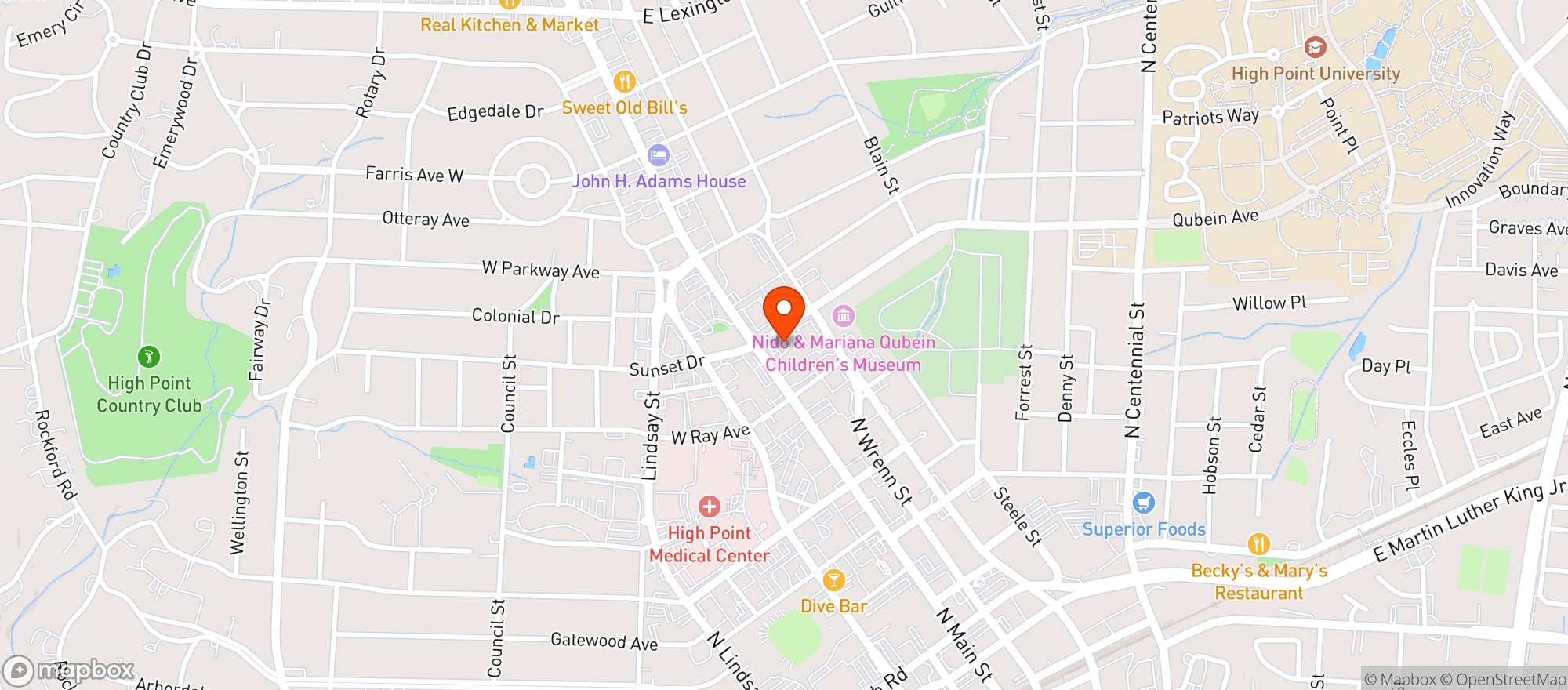 Map showing Circle K 2723788 (N Main Hp)