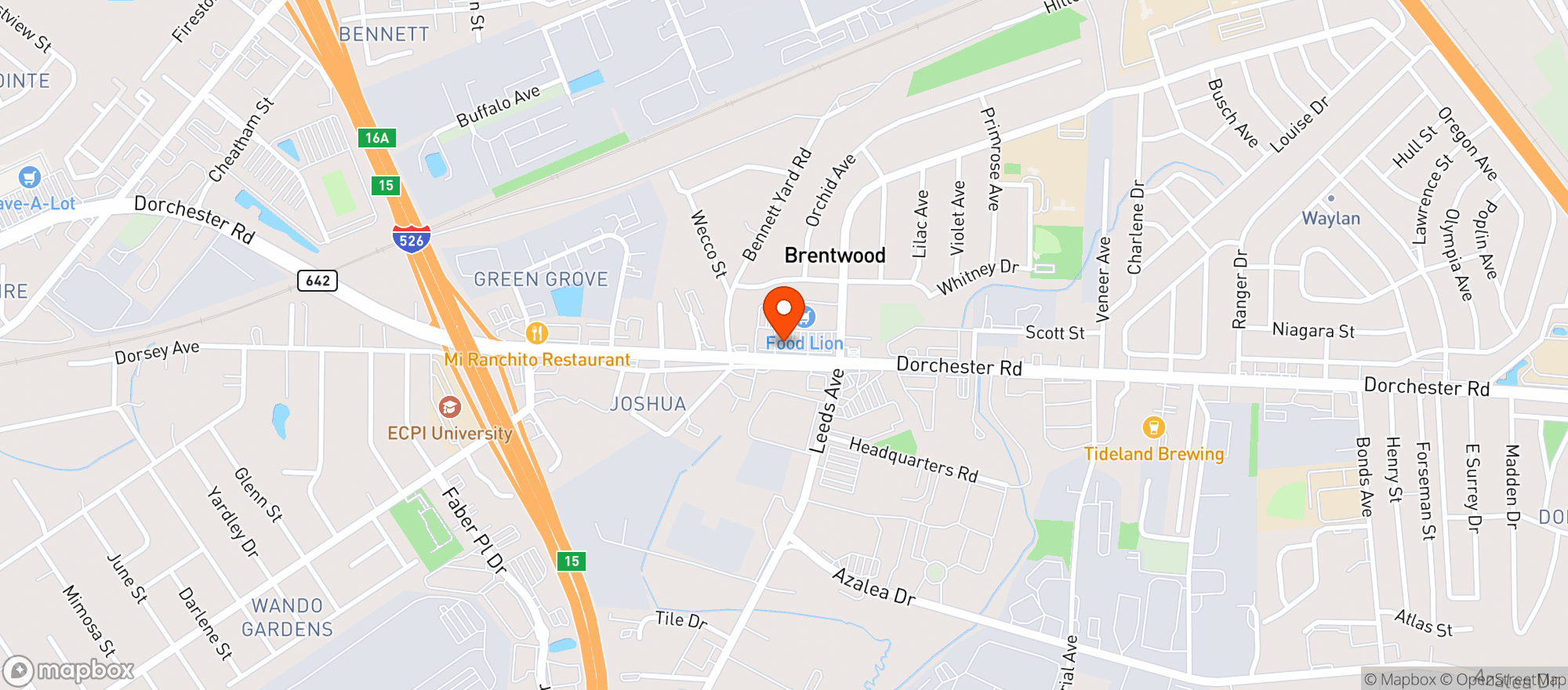 Map showing Food Lion