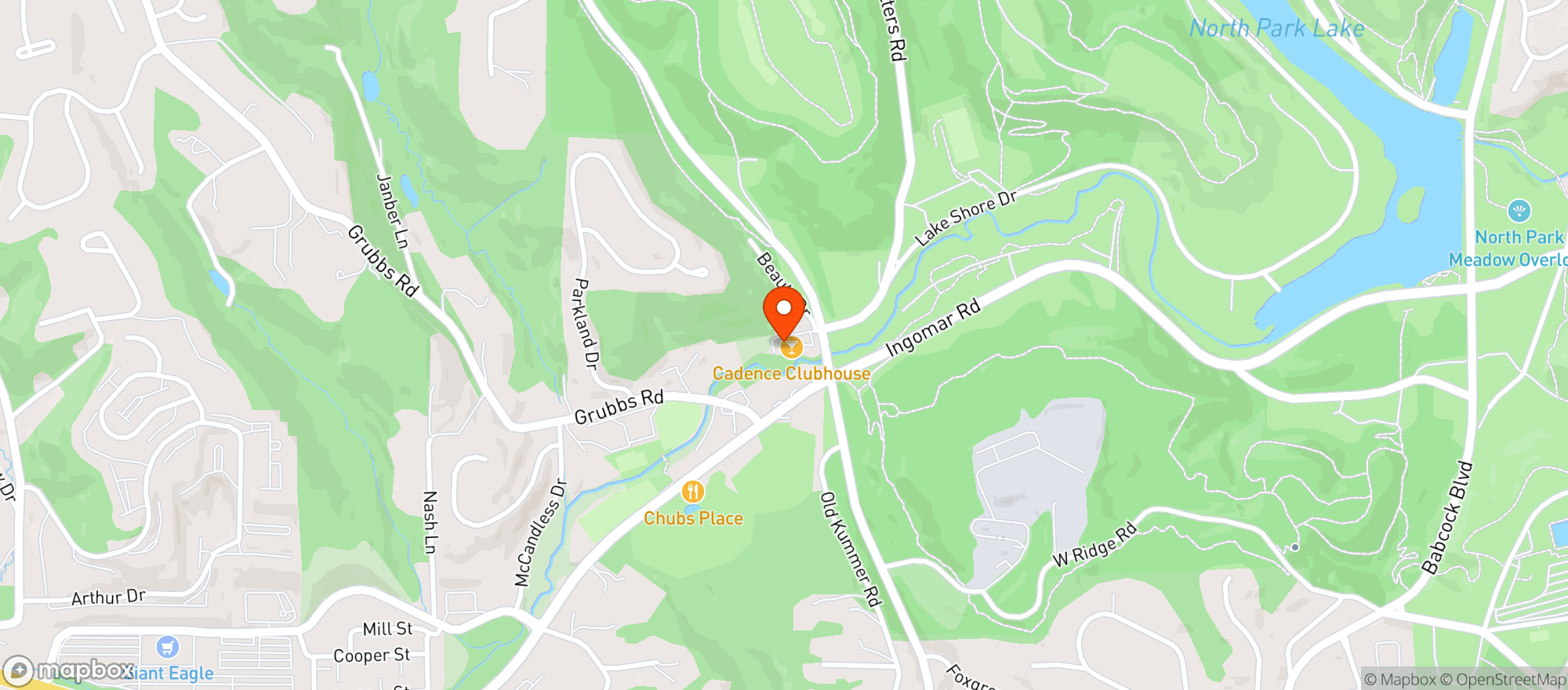 Map showing Cadence Clubhouse