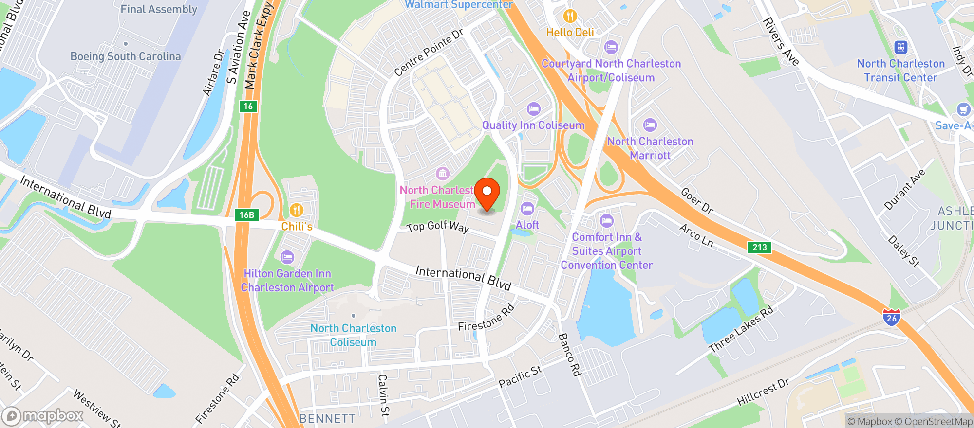Map showing Topgolf #28035