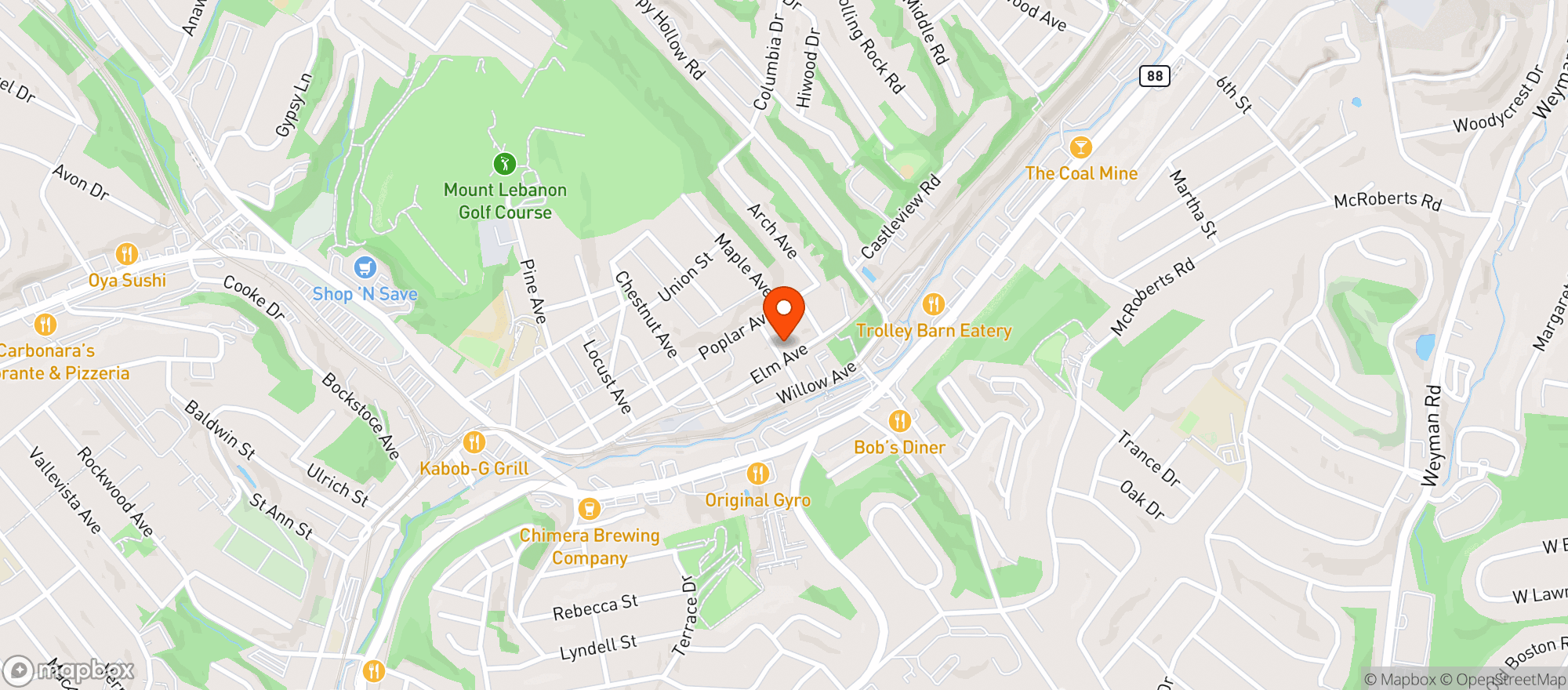 Map showing Pit Stop Beer Express(lib