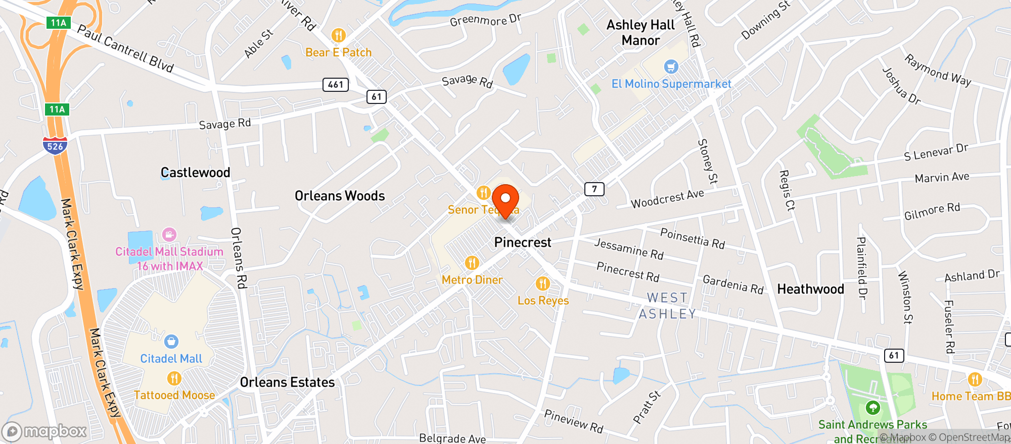 Map showing Total Wine & More