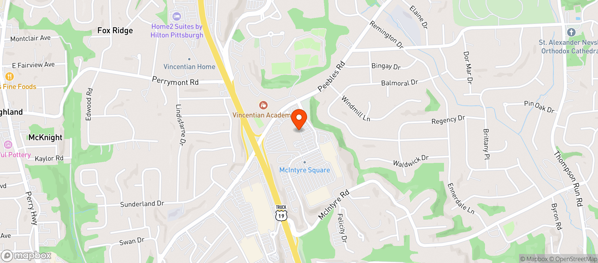Map showing Giant Eagle Supermarket