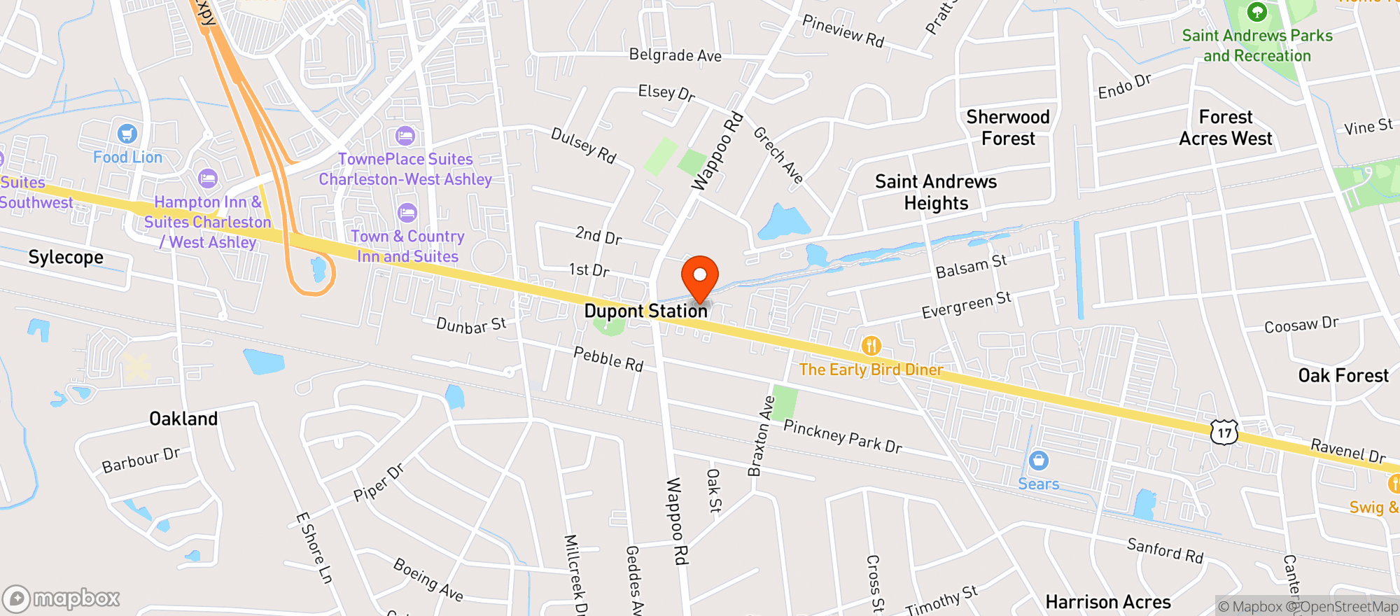 Map showing Hunleys