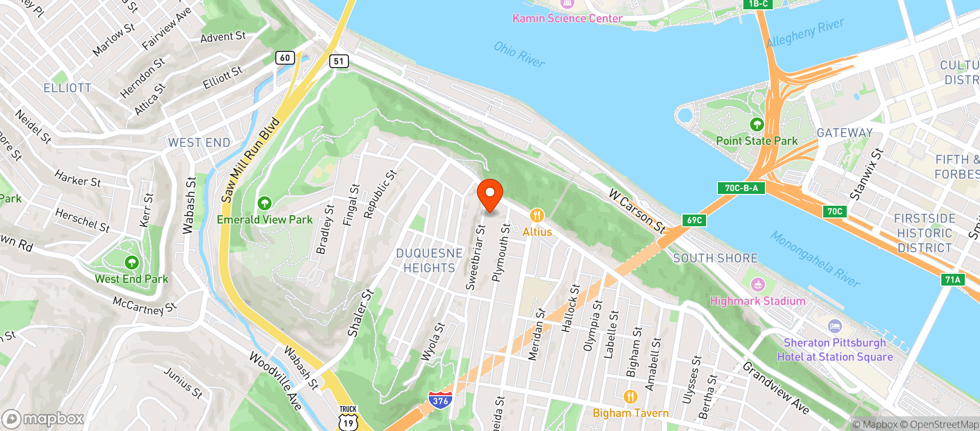 Map showing Monterey Bay Fish Grotto