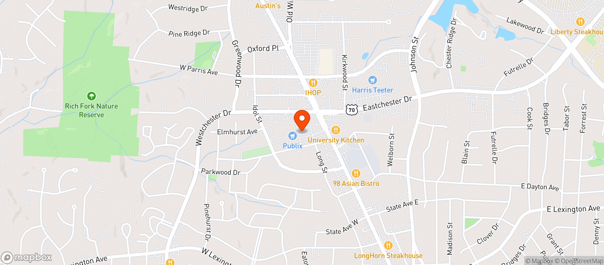 Map showing Publix