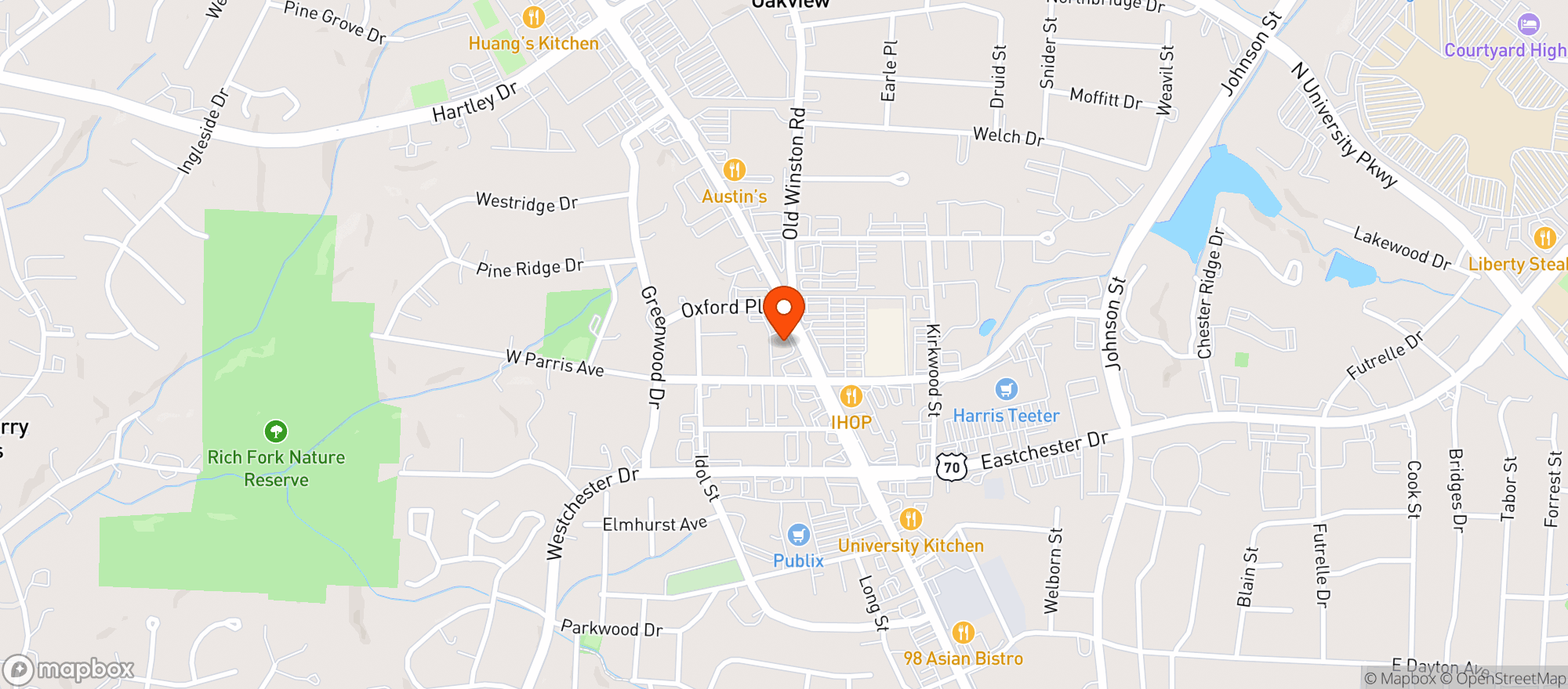 Map showing Vitamin Shoppe - High Point