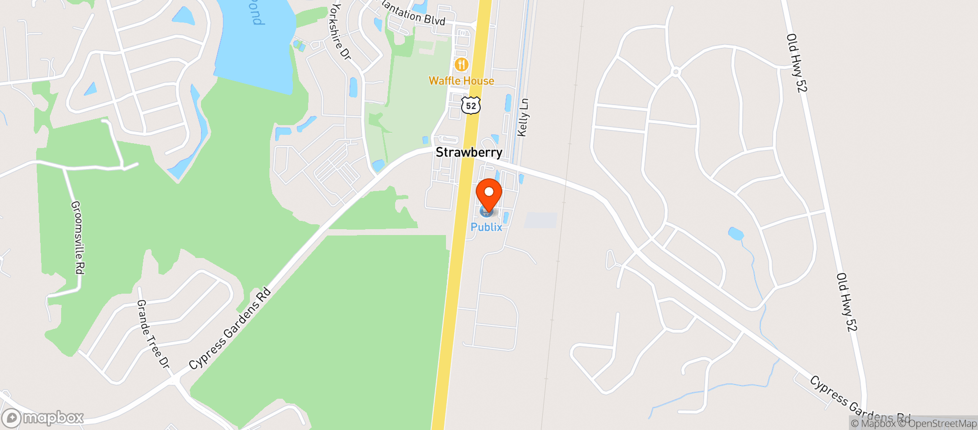 Map showing Publix