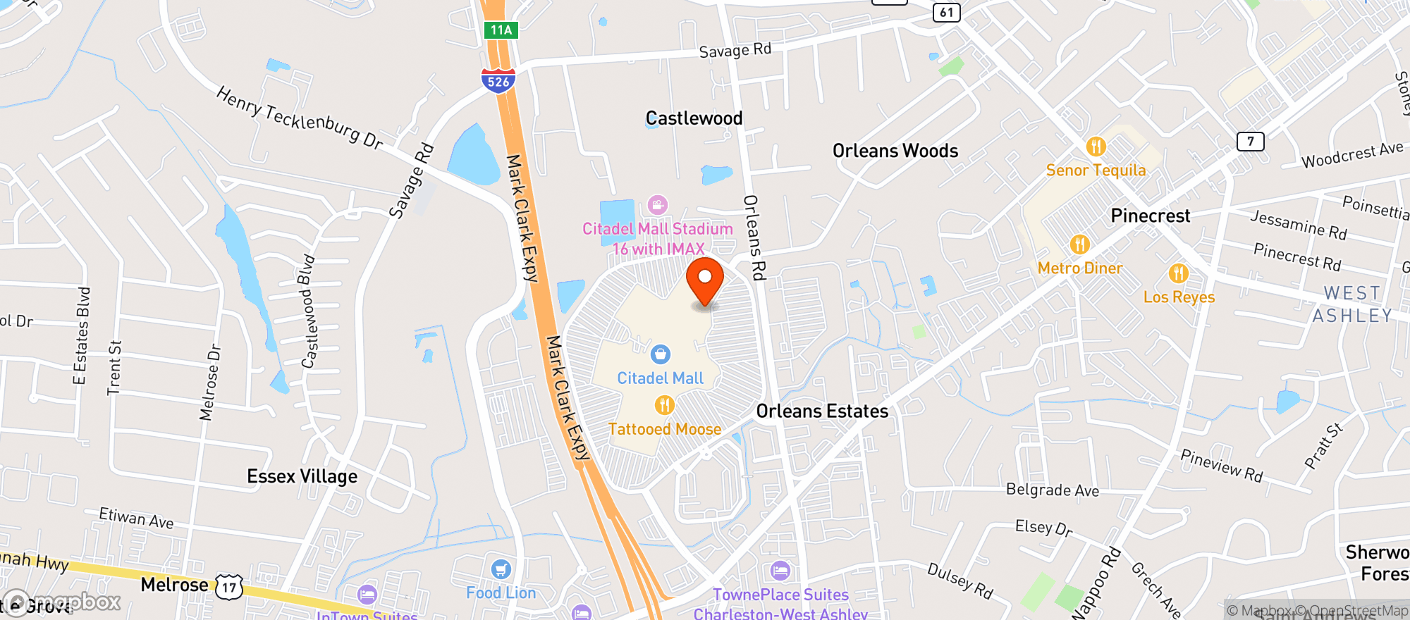 Map showing Target