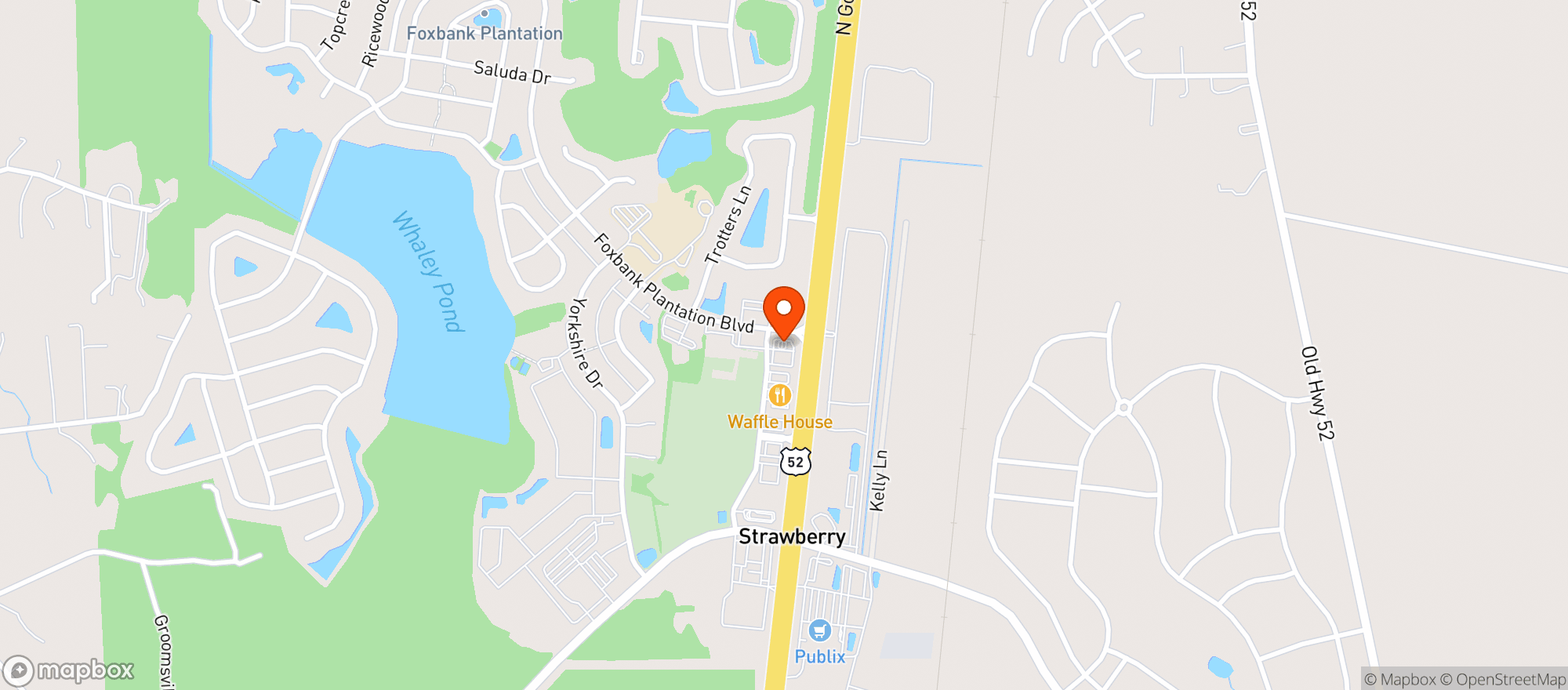 Map showing Parkers