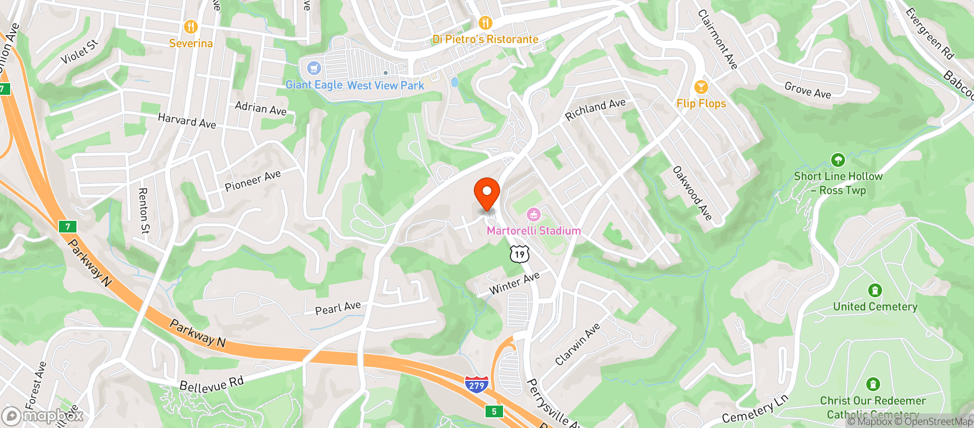 Map showing Sweet Pea