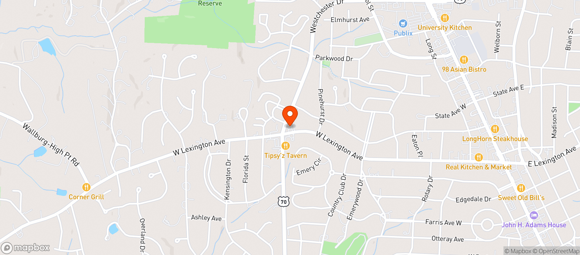 Map showing Smittys 1 Stop