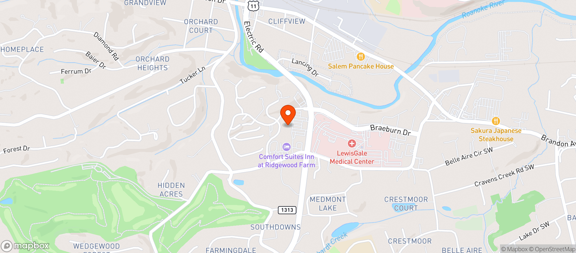 Map showing Kroger