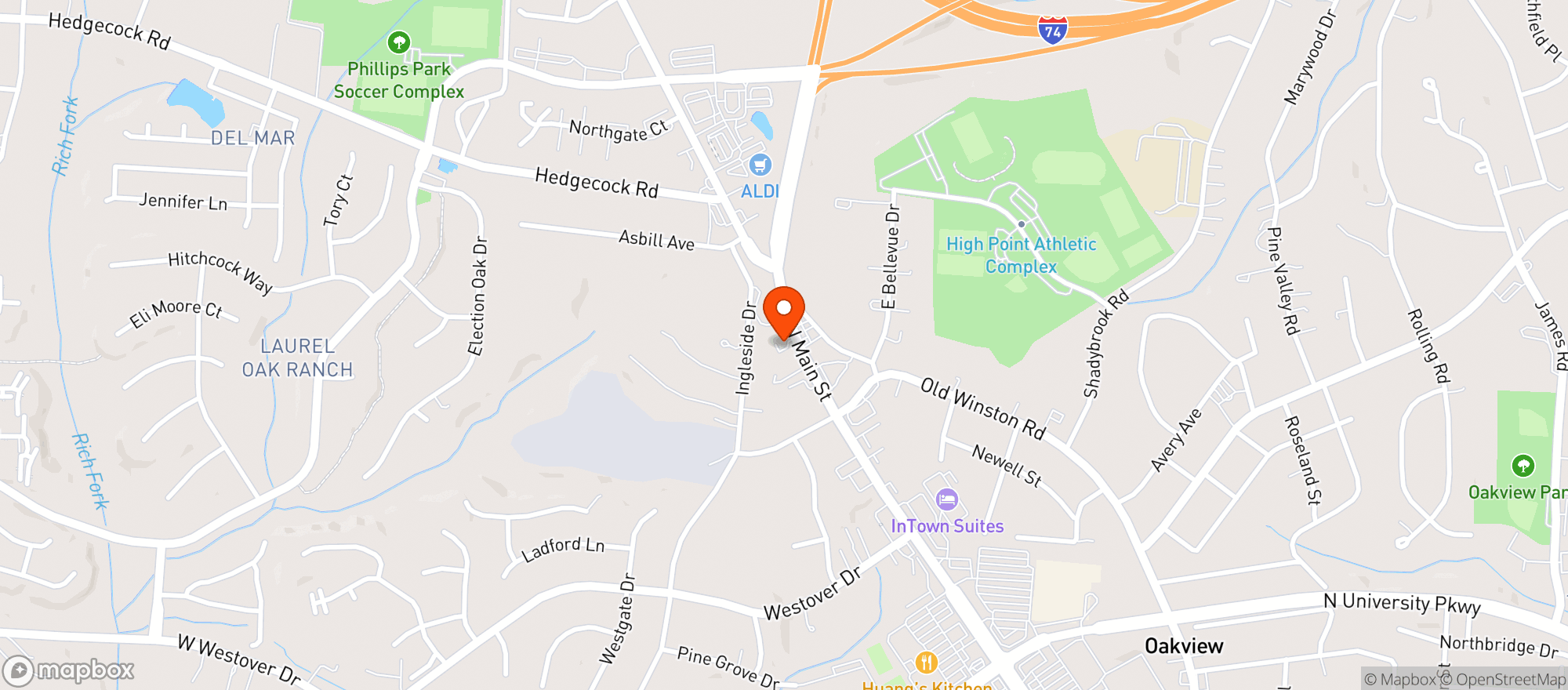 Map showing Pipe And Pint (high Point)