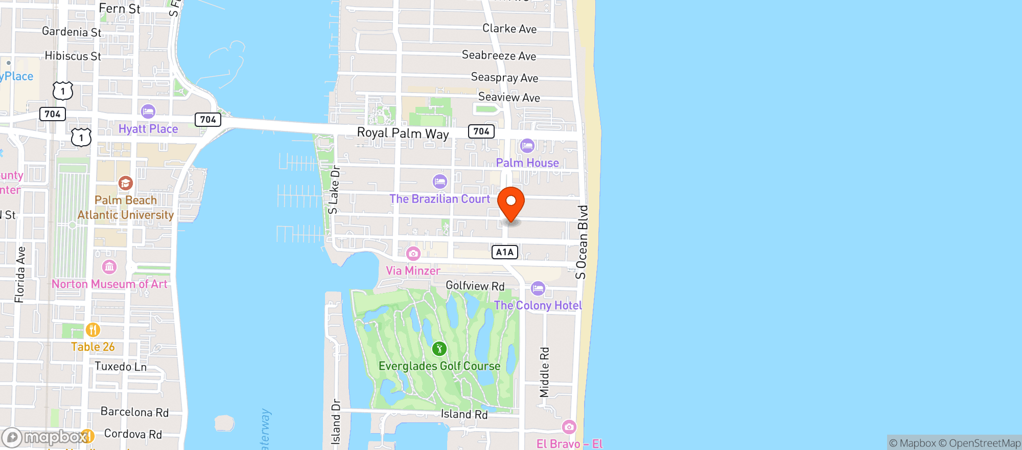 Map showing Bricktops