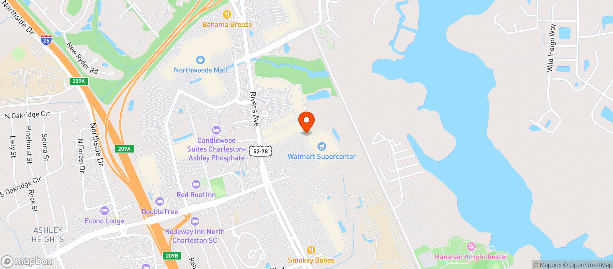 Map showing Walmart Supercenter