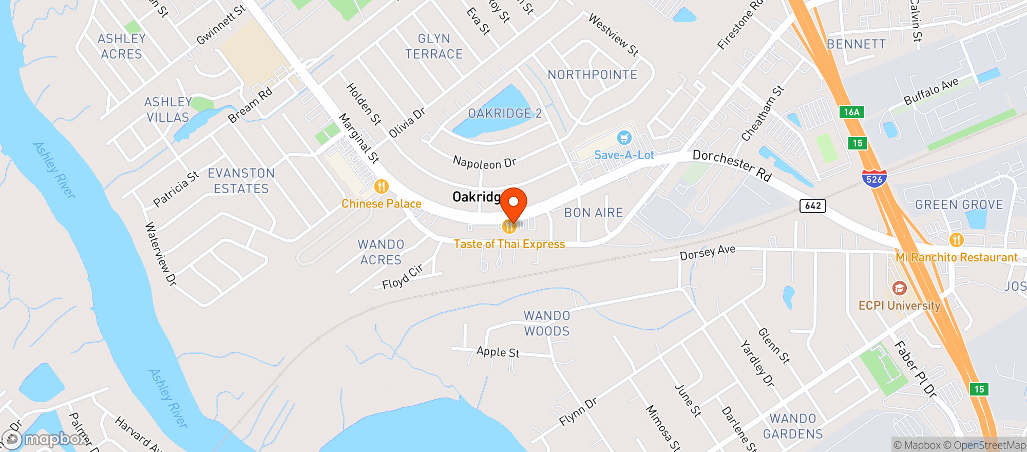 Map showing Hazel And Hanks Gourmet Market