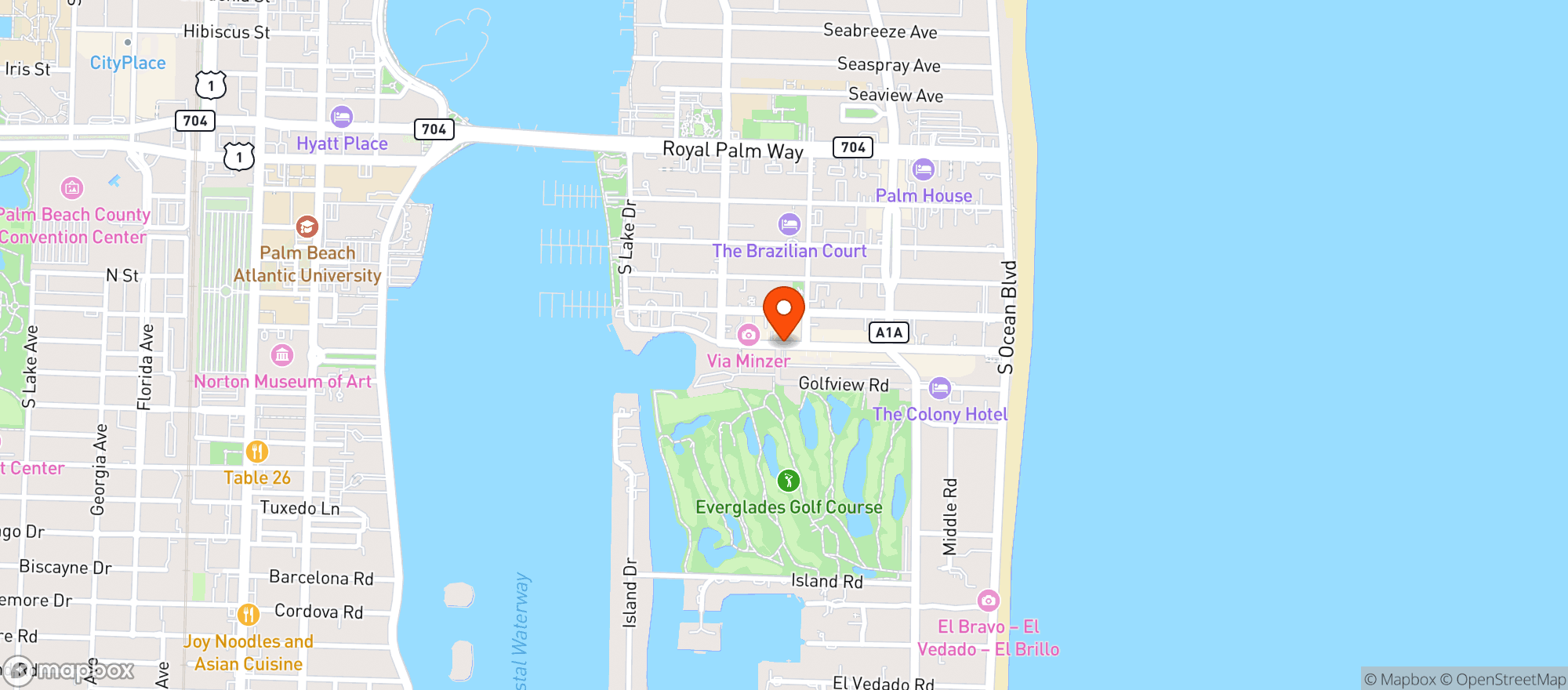 Map showing Bice Ristorante