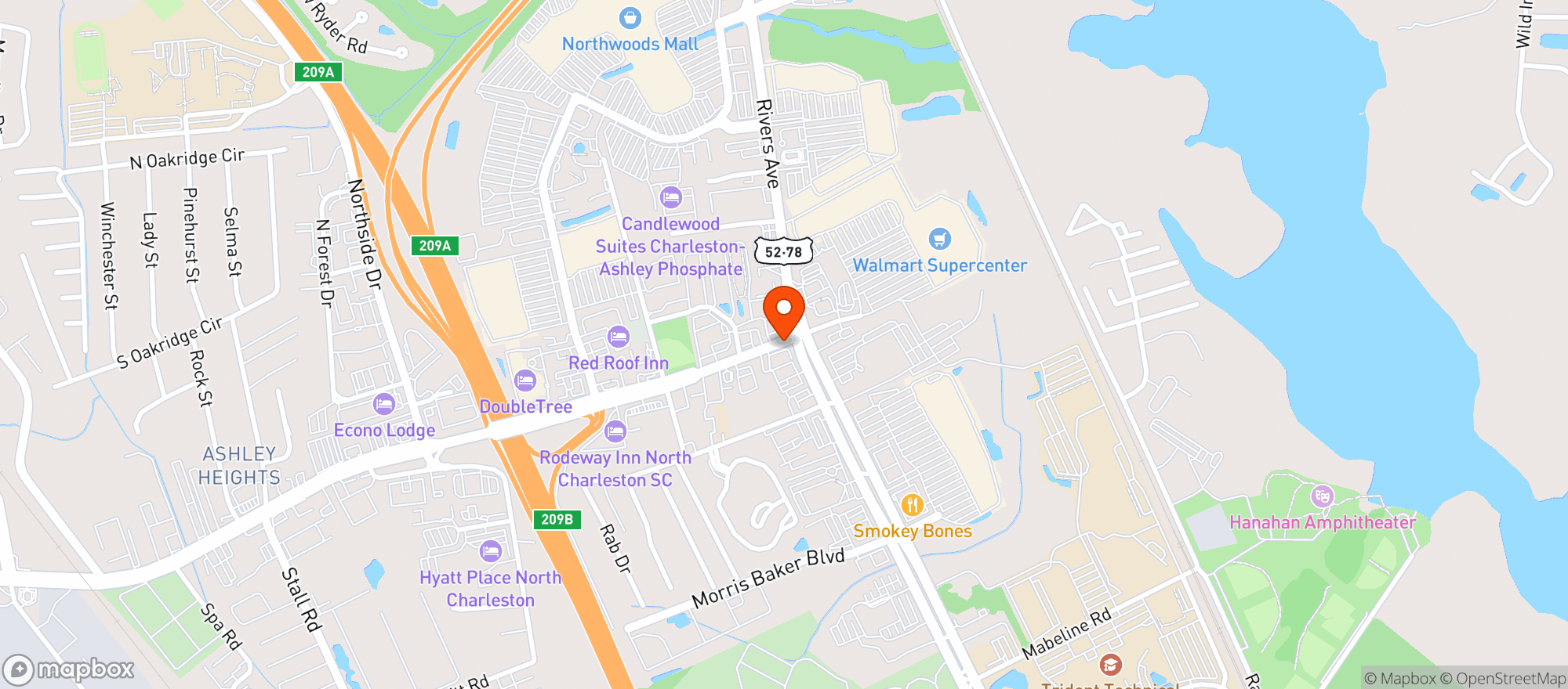 Map showing Vitamin Shoppe - Charleston