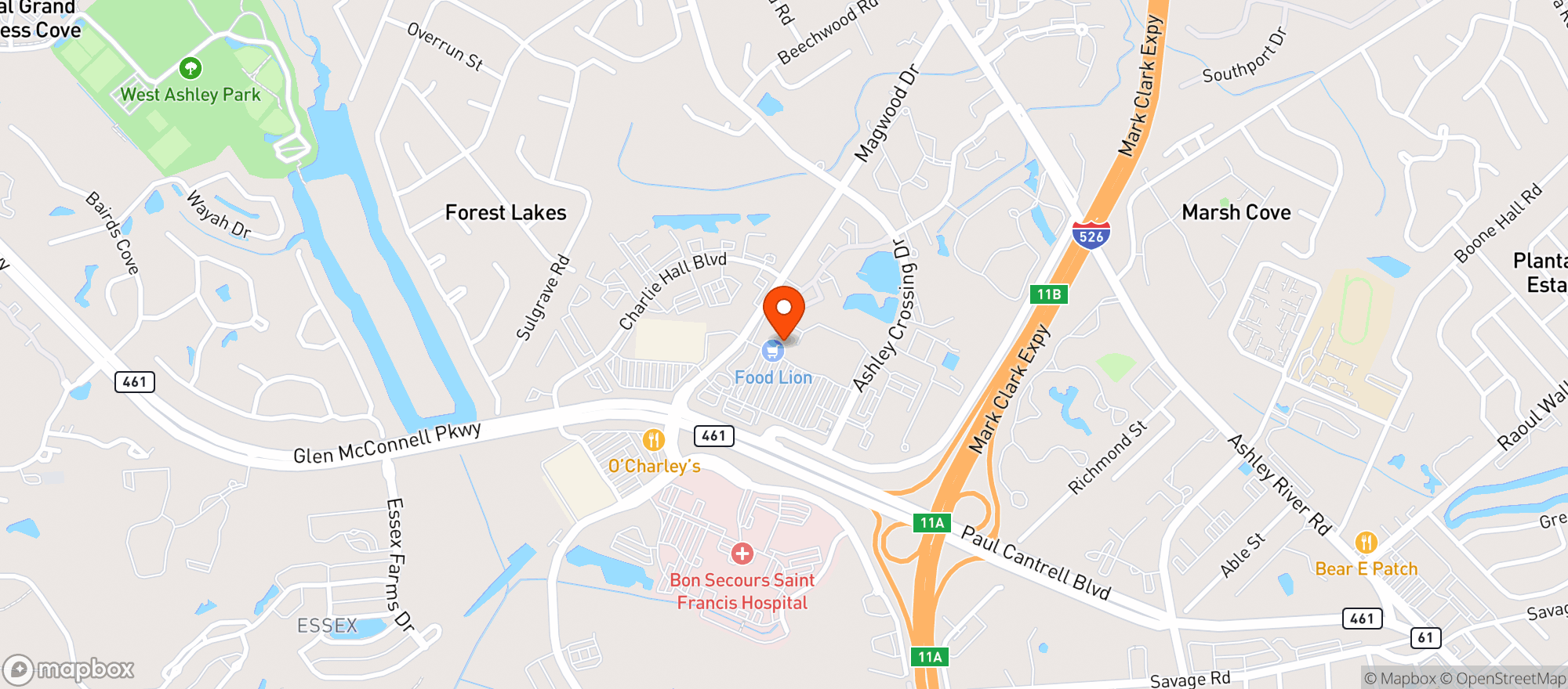 Map showing Food Lion