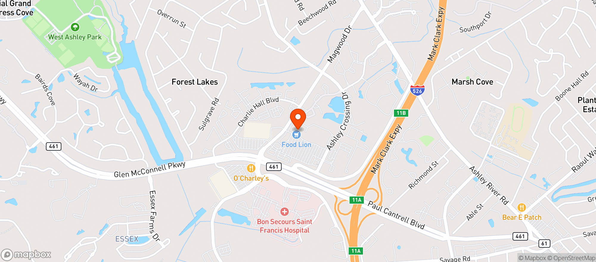 Map showing Alchemist W&s - Ashley Crossing (ch