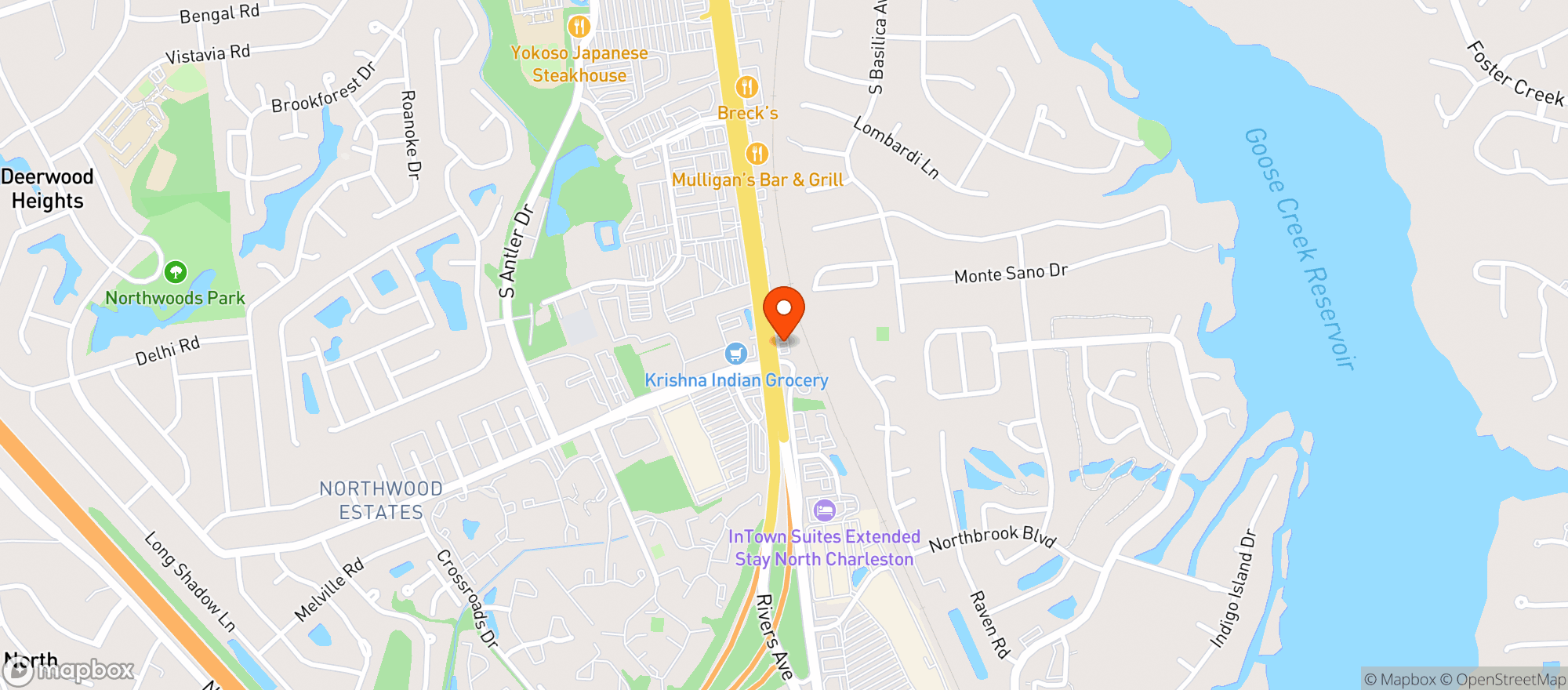 Map showing LI L CRICKET #3870 - RIVERS AVE (CH