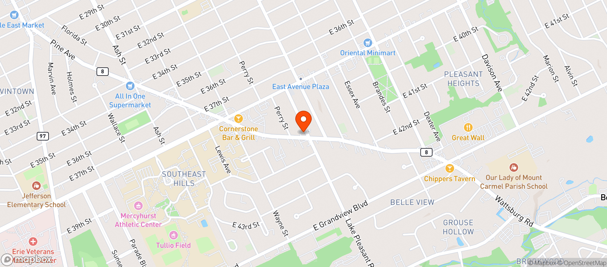 Map showing Paris Cleaners