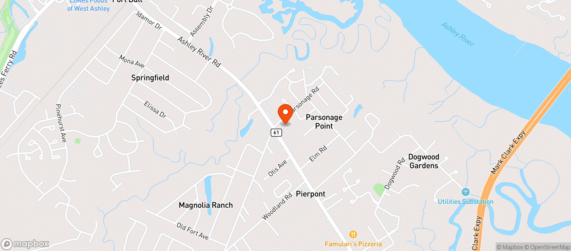 Map showing Cvs