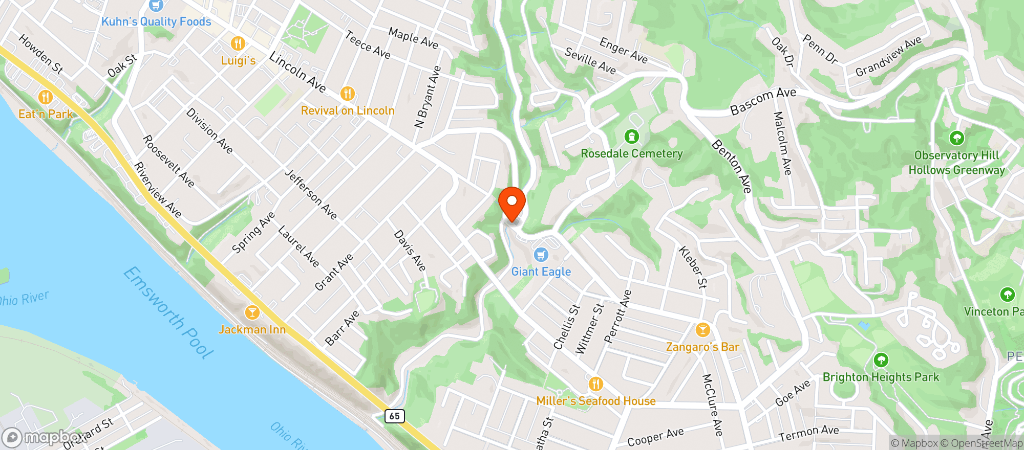 Map showing SHADELAND BEER