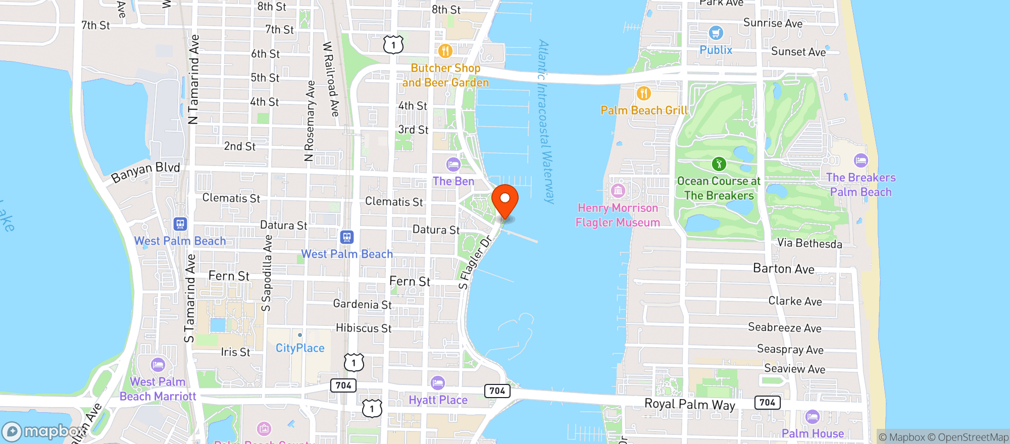 Map showing Visit Palm Beach Inc
