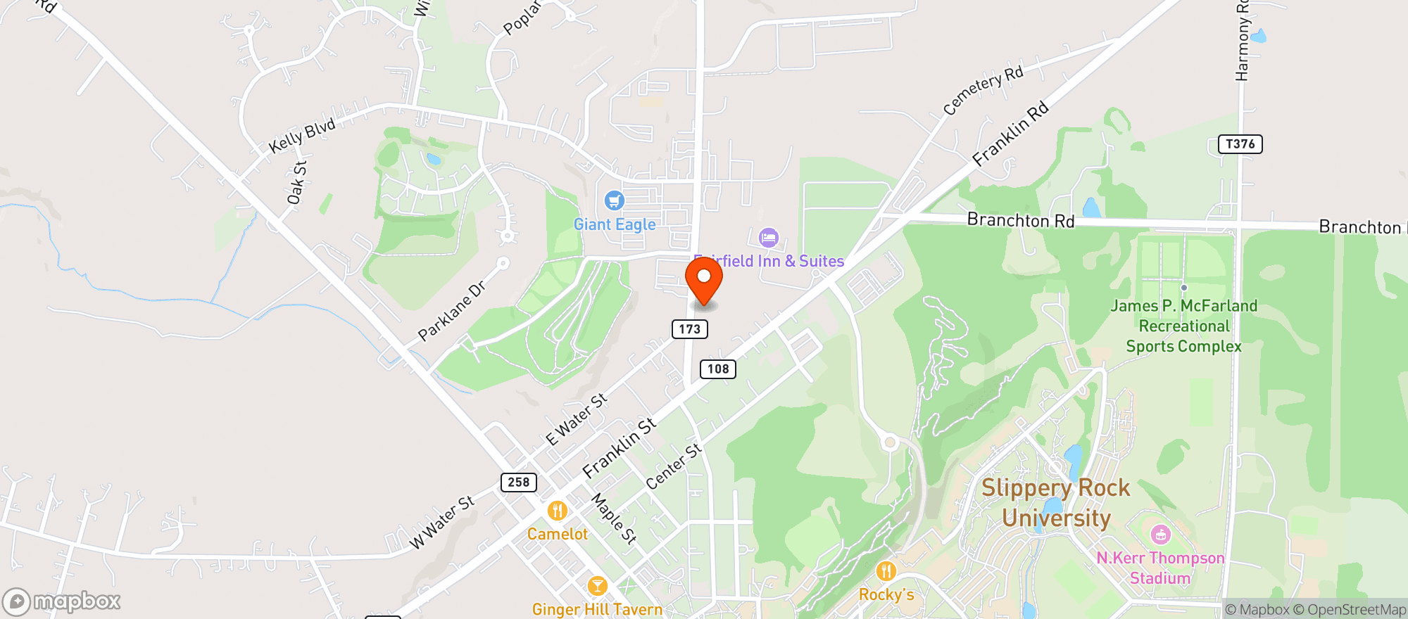 Map showing Straub Distributing