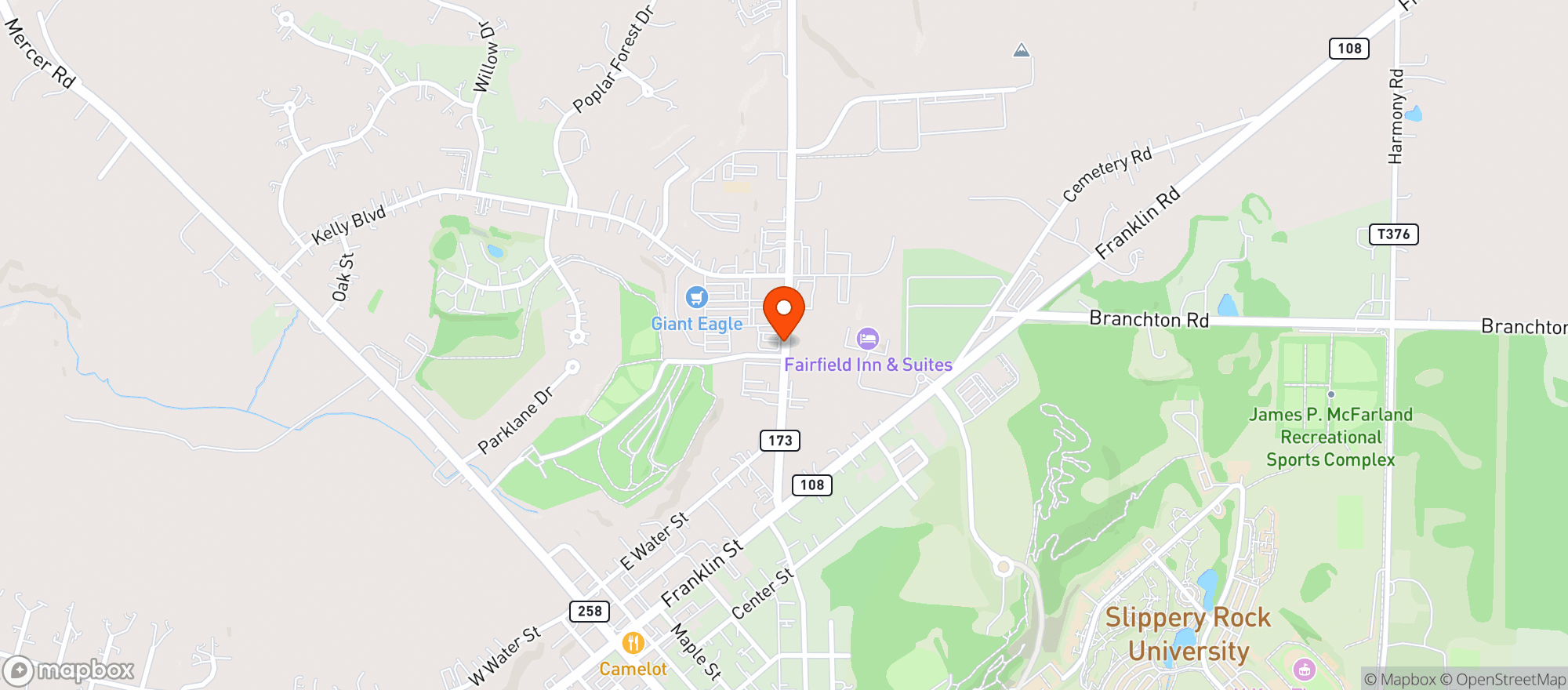 Map showing Giant Eagle Cafe