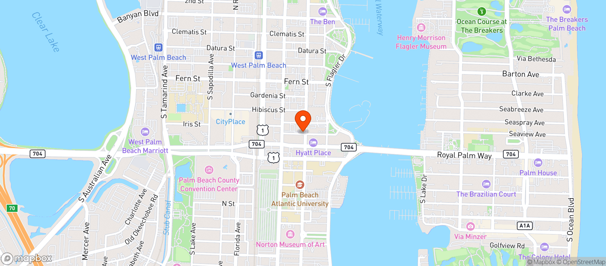 Map showing Aka Hotel Residences
