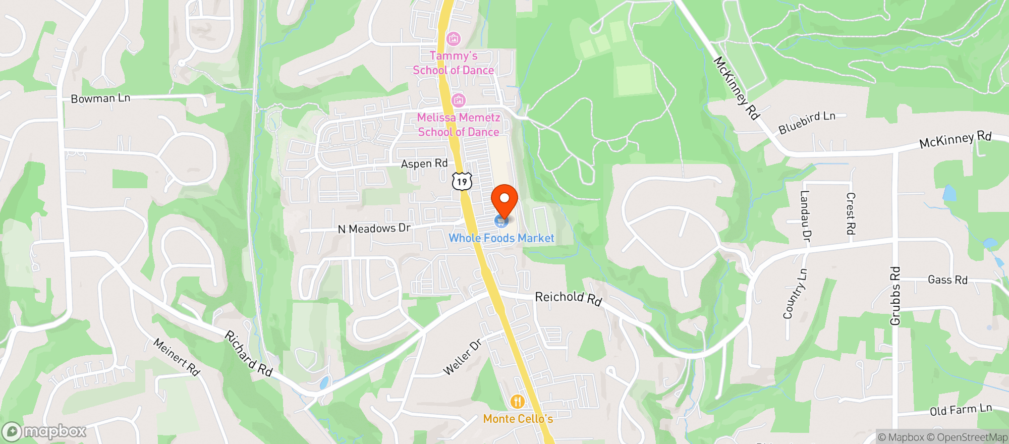Map showing Whole Foods - Wexford