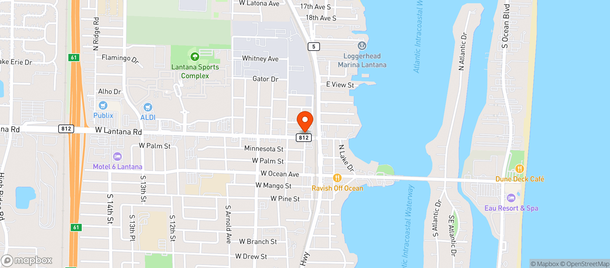 Map showing The Station House Restaurant