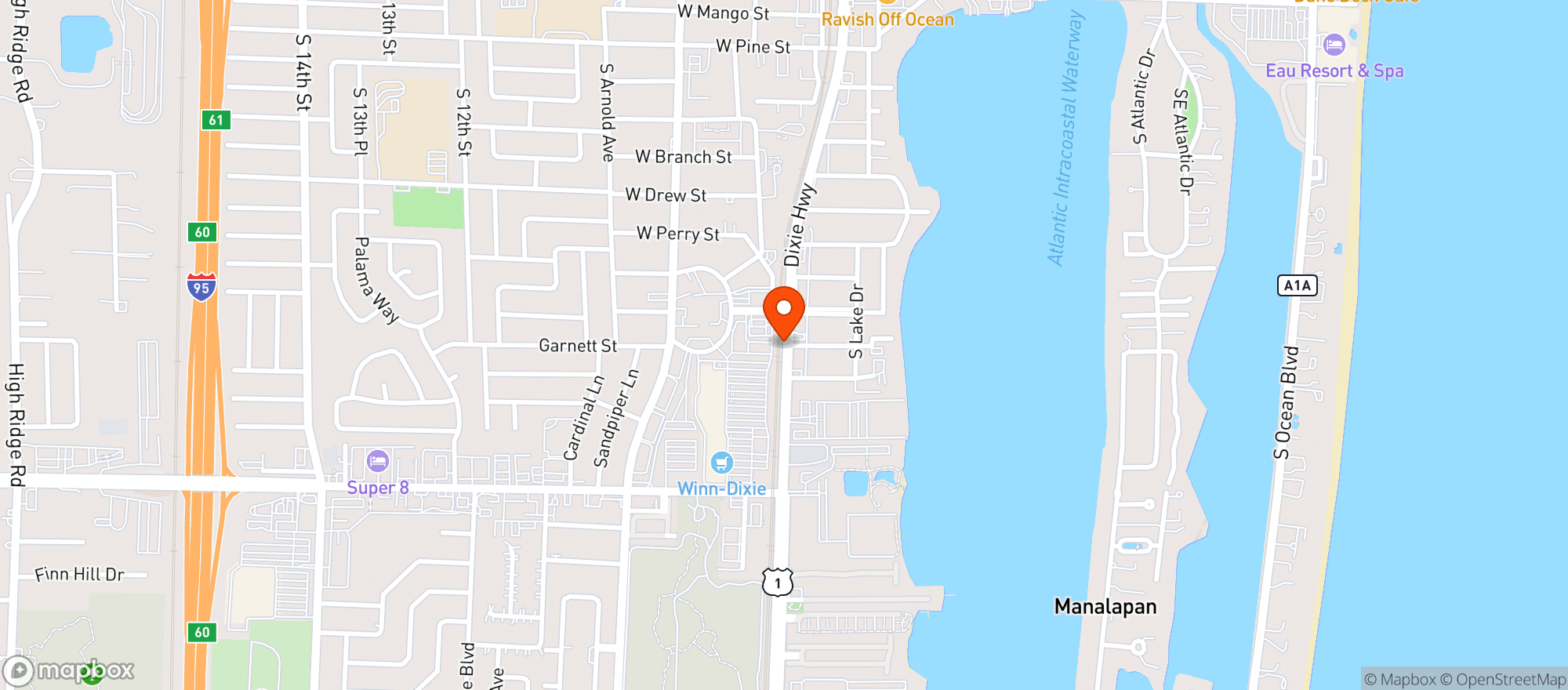 Map showing Winn Dixie - 0271