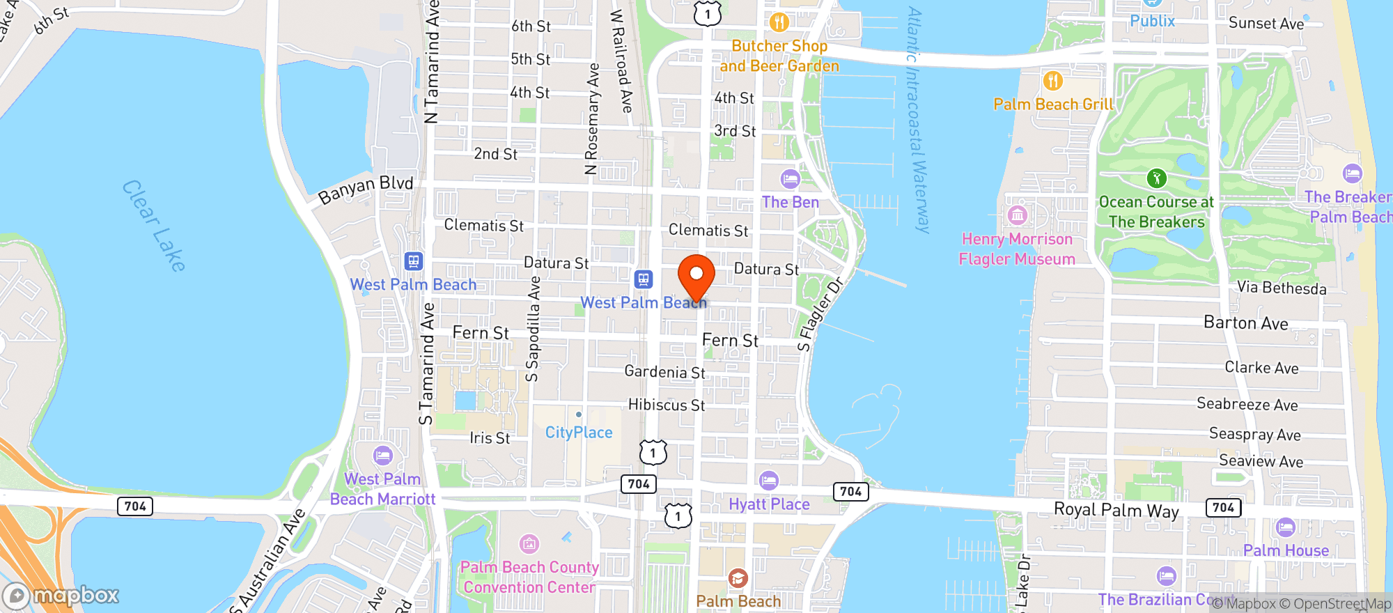 Map showing GARDEN DISTRICT TAPROOM