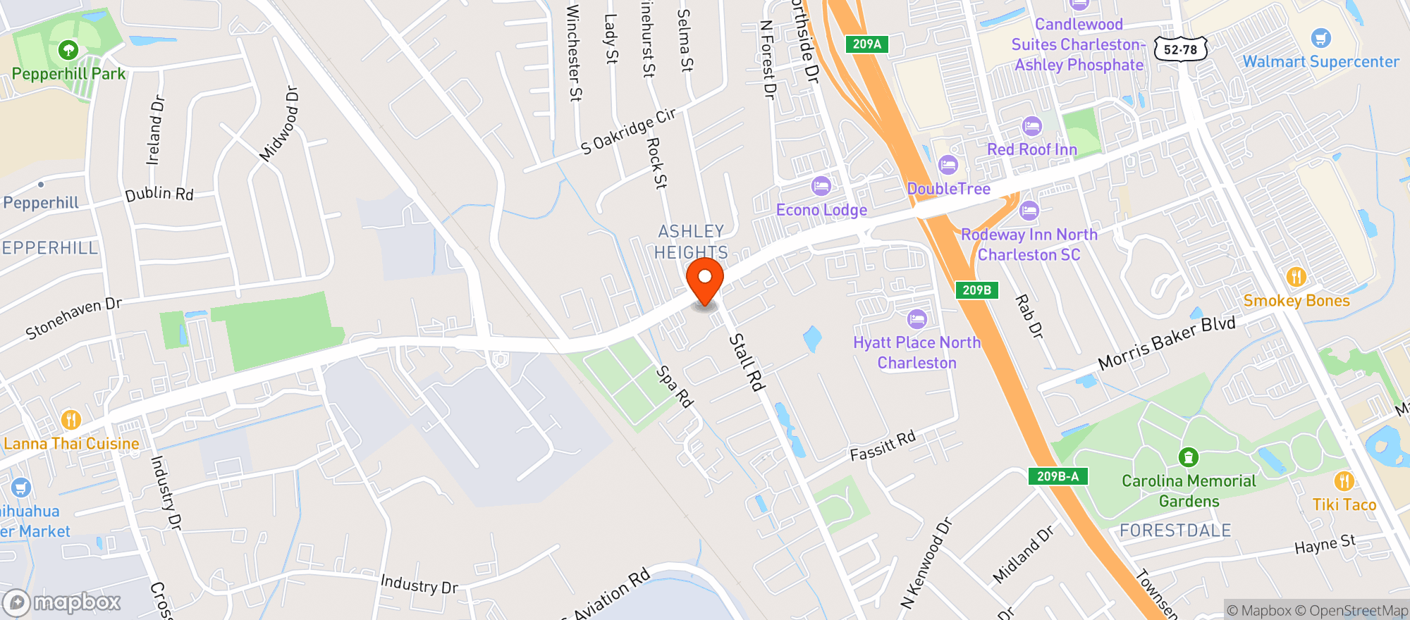 Map showing S & K MINI MART