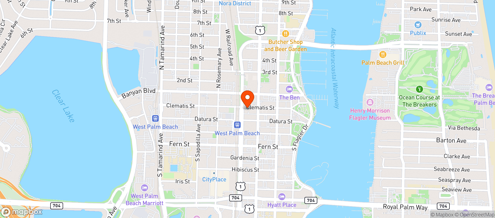 Map showing ASCEND THE TREND (WEST PALM BEACH)