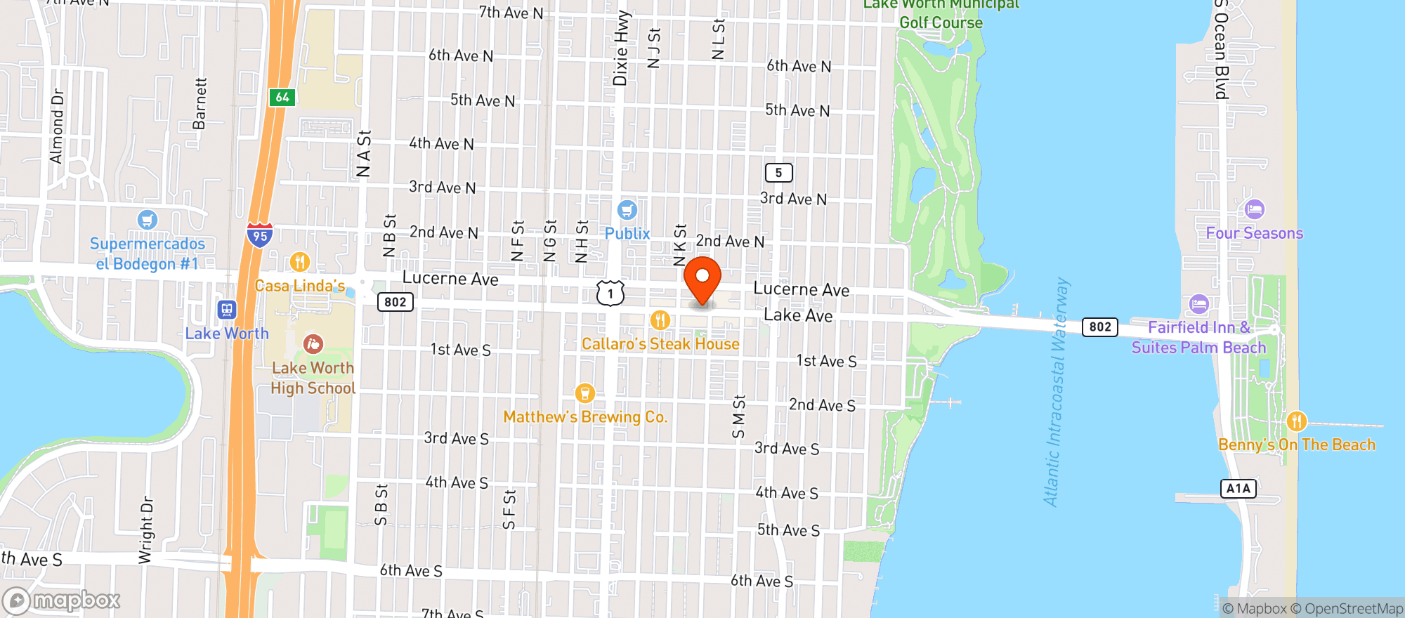 Map showing Rock Irish Pub