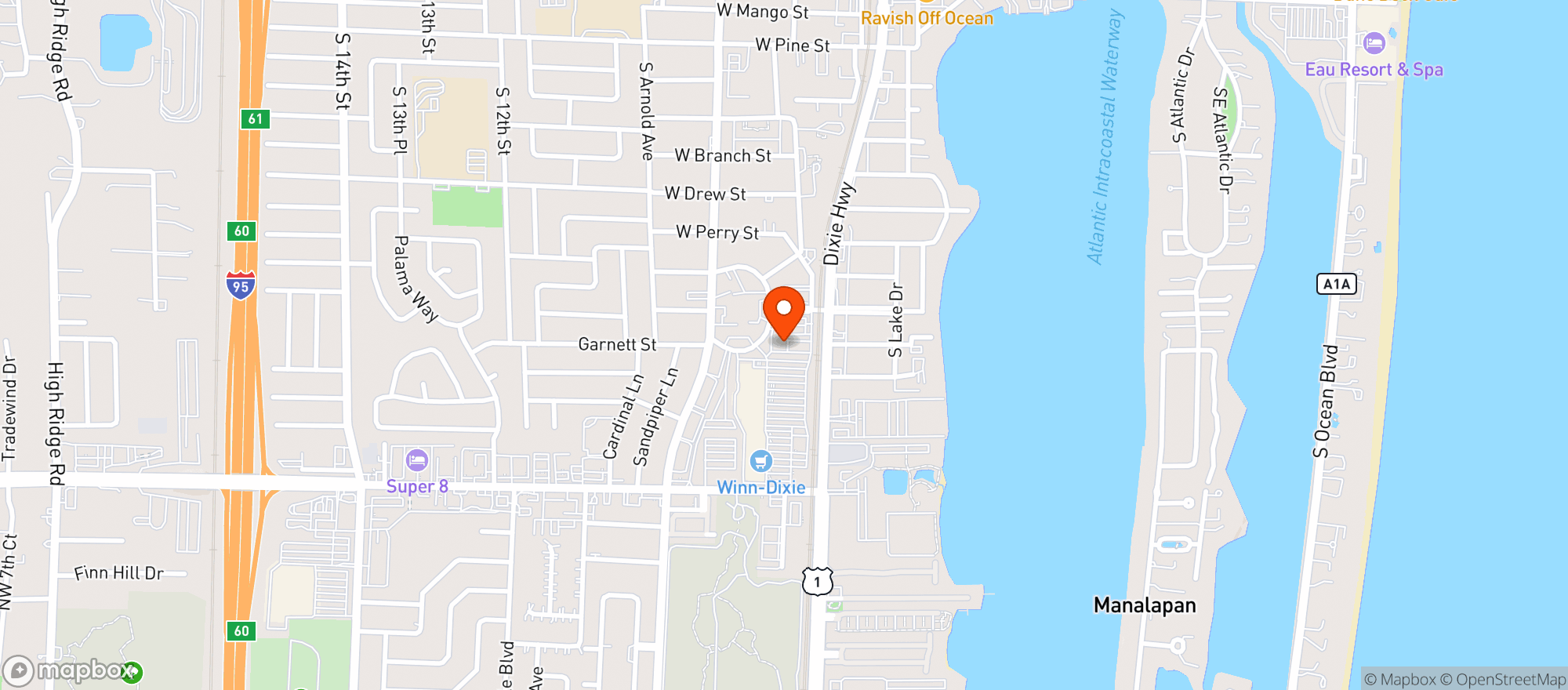 Map showing Greynolds Food Mart