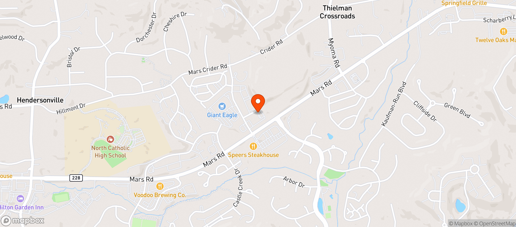 Map showing Giant Eagle